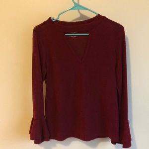 Flared sleeved sexy sweater